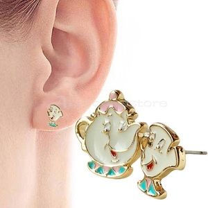Disney Earrings Mrs Potts & Chip - beauty & beast